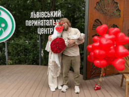 Ruslan Puptaiev, also known as Aslan Khakimov, his wife Oleksandra, and their daughter Amina in 2025. Puptaiev is contesting deportation from Ukraine after authorities discovered he had lived for years under a false identity. Photo from social media, via Babel