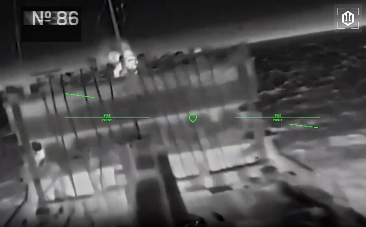 one russian ship every 112 minutes over six days ukraine hits 14 more vessels total tally nears 100 · post improvised metal bars rigged shield vessel's superstructure — passive protection