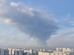 ukraine went russia's aliexpress again—its next-door warehouse ablaze · post plume smoke drifts over residential districts after drone strikes podolsk moscow oblast 28 2026 kaledino 5136766163328109644 (1) news ukrainian reports