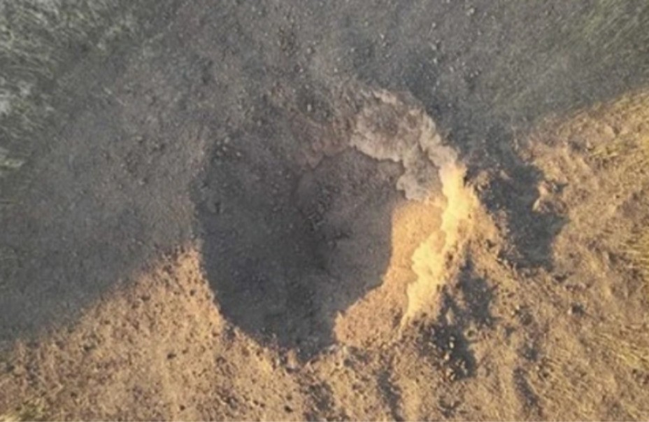 warsaw confirms russian kh-101 cruise missile overshot ukraine hit field poland · post crater left 30 2026 kh-1010 вирва від вибуху ракети х-101 в польщі липня onet militarnyi news ukrainian