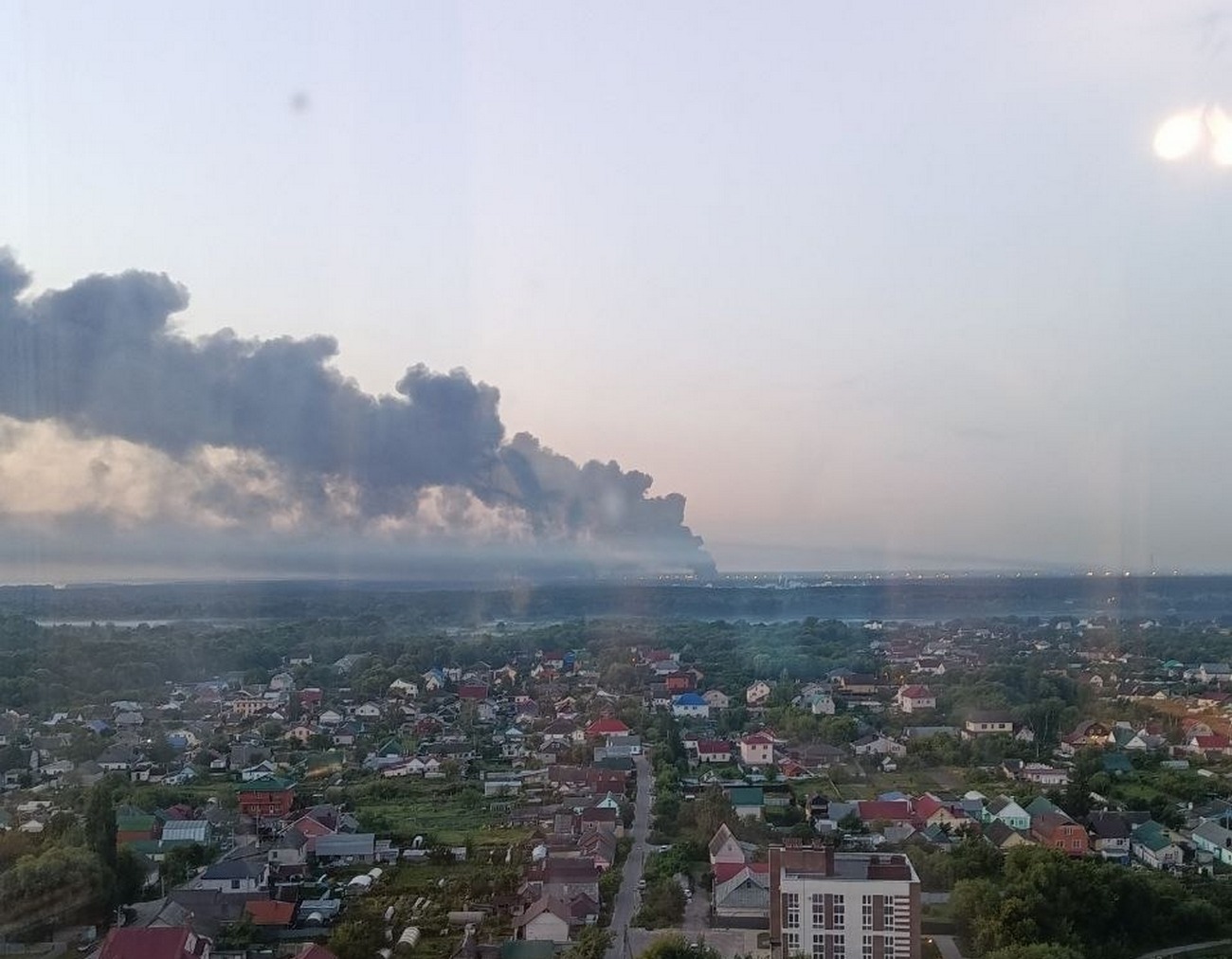 whatever came down lipetsk overnight started missile warning ended flames steel mill · post dense smoke column towers over lipetsk's outskirts morning after blasts russia 21 2026 ukraine news ukrainian