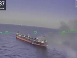 ukraine's spy service navy team up strike two russian crude tankers black sea · post shadow-fleet tanker marked 137th vessel struck 6–16 2026 operation sight ukrainian drone sbs video oil