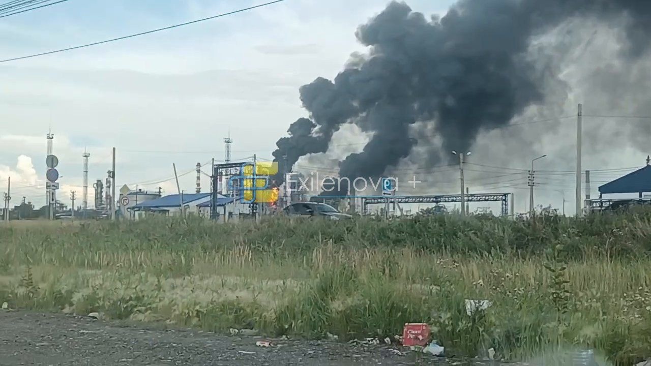 10% russia's refining half siberia's fuel omsk plant just lost its 2500-km protection · post smoke rises over oil refinery after ukrainian drone strike russia 6 2026 exilenova+ ukraine news