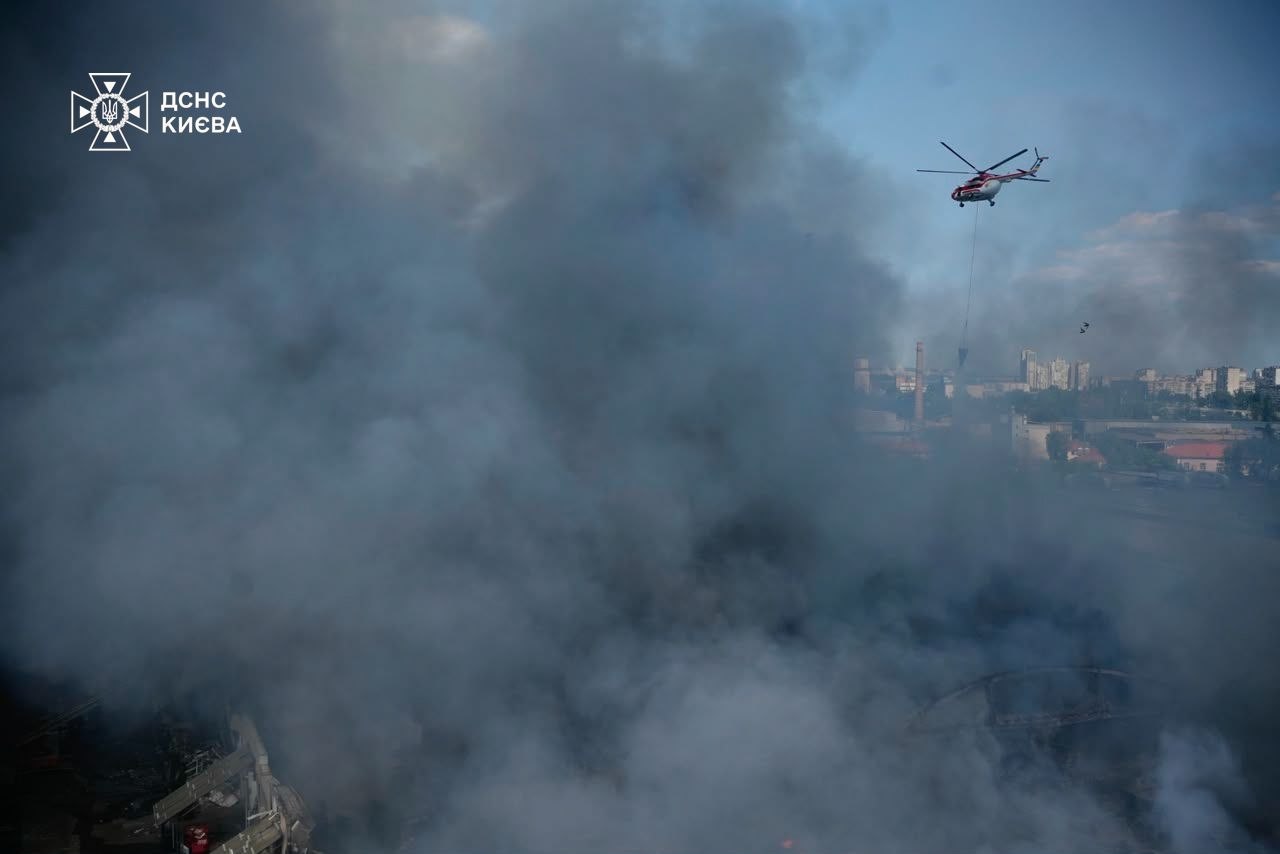 Aftermath of a Russian mass attack on Kyiv on 2 July, 2026. Photo: Ukraine's Emergency Service