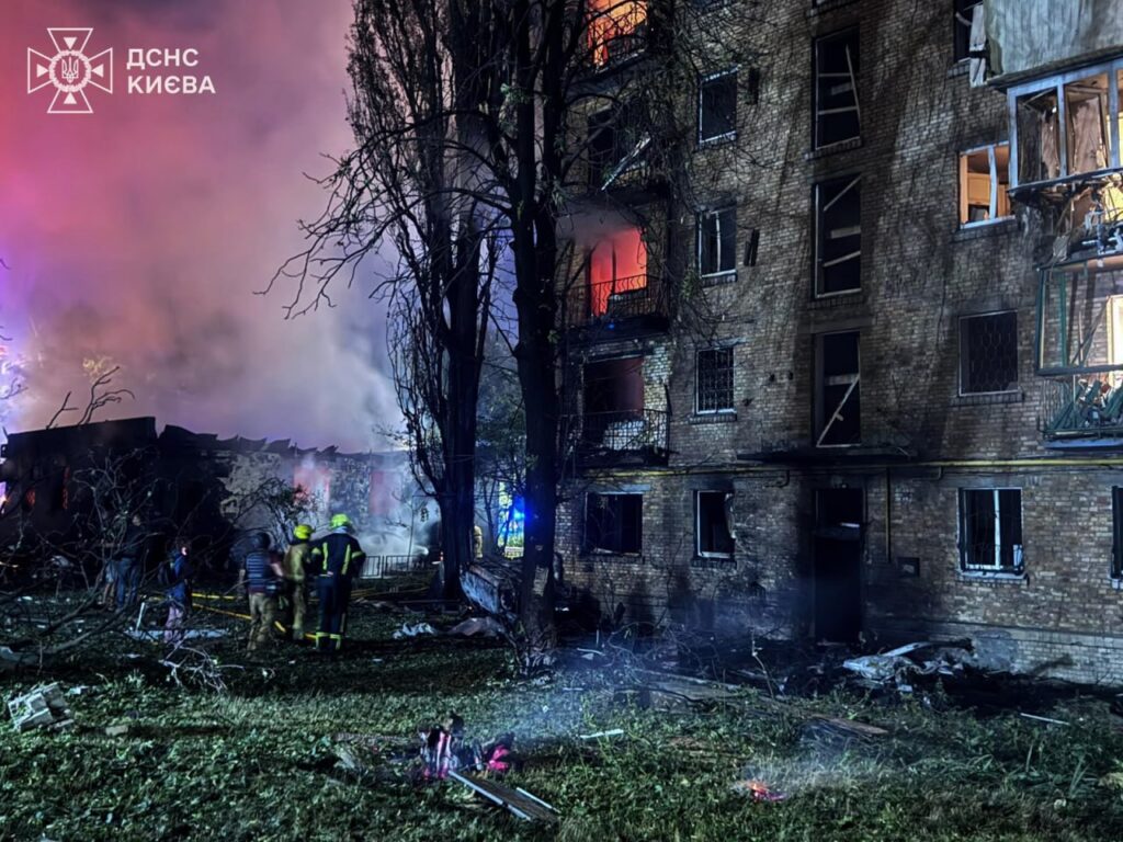 Aftermath of a massive Russian ballistic missile attack on Kyiv, 19 July 2026. Photo: Ukraine's State Emergency Service