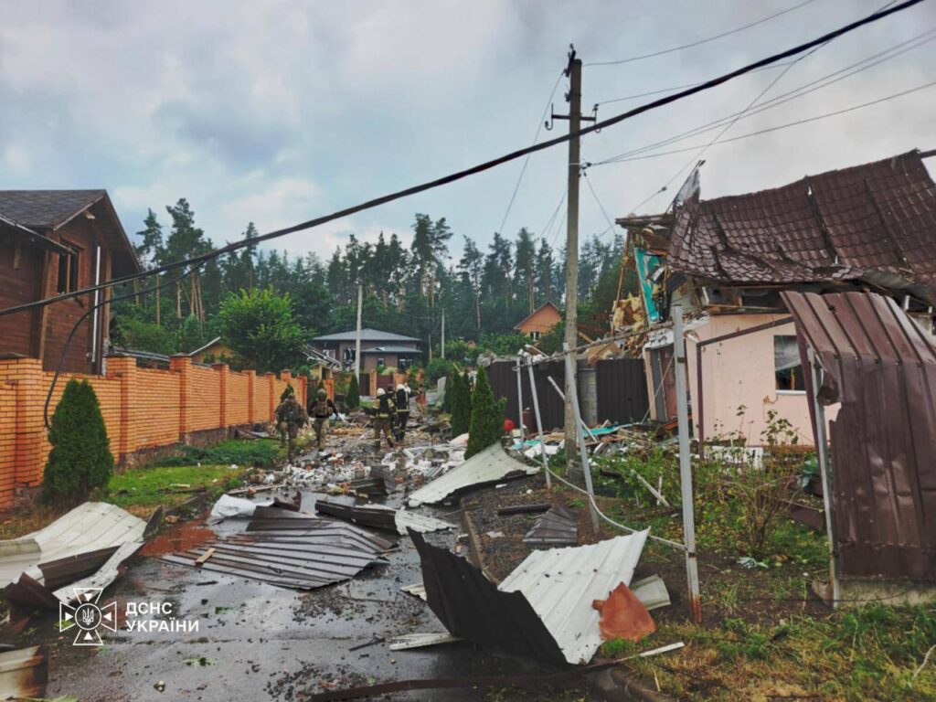 Aftermath of a Russian ballistic missile attack on Bucha district in Kyiv Oblast, Ukraine, 24 July 2026. Photo: Zelenskyy