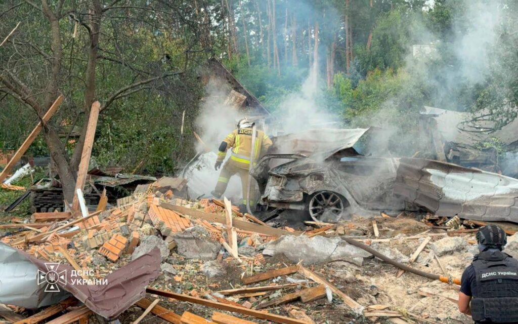 Aftermath of a Russian ballistic missile attack on Bucha district in Kyiv Oblast, Ukraine, 24 July 2026. Photo: Zelenskyy