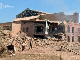 Aftermath of a Russian guided bomb attack on Sloviansk, Donetsk Oblast, Ukraine, 24 July 2026. Photo: Ukraine's State Emergency Service
