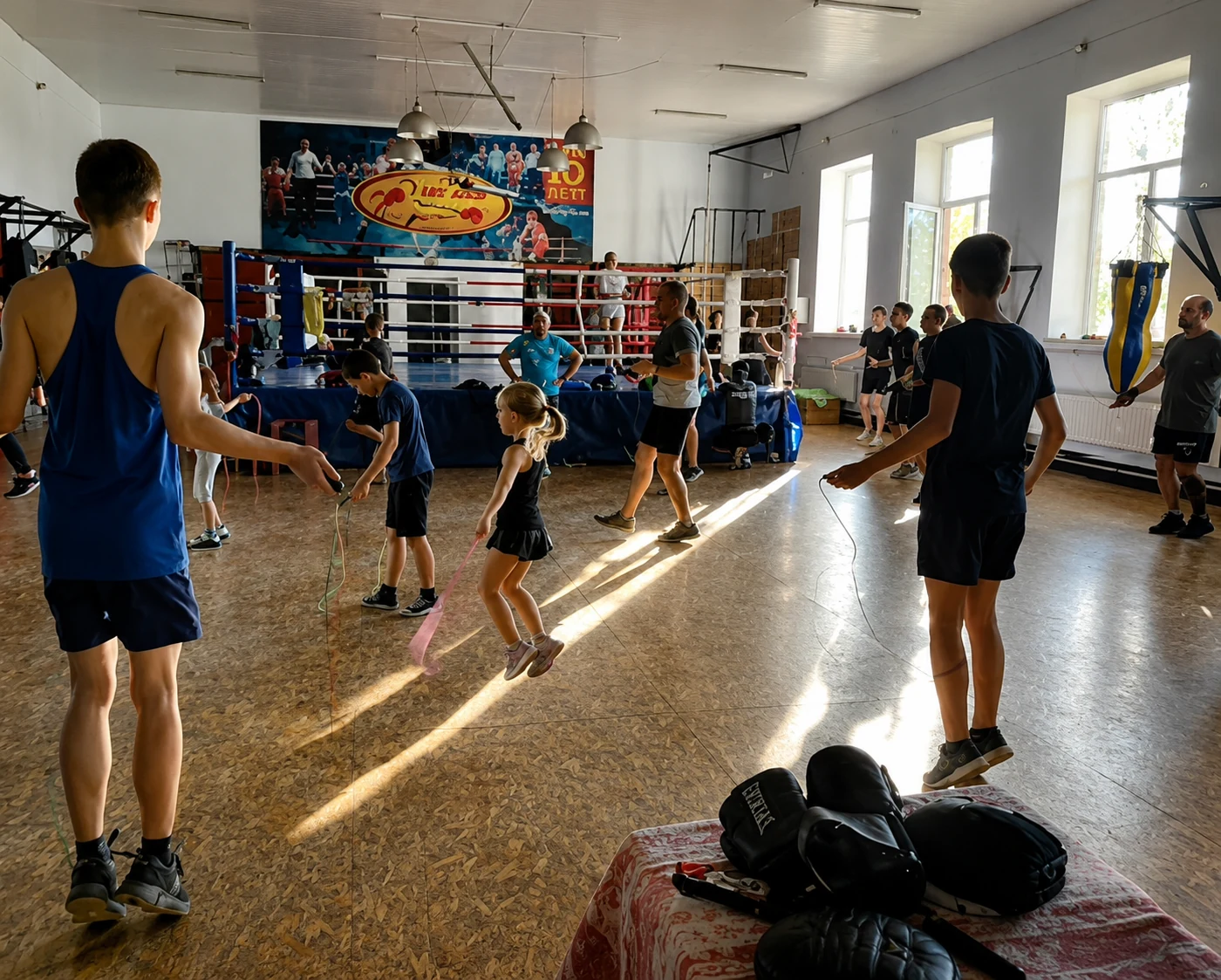 Kherson's boxing gym intact in August 2024, before Russian shelling