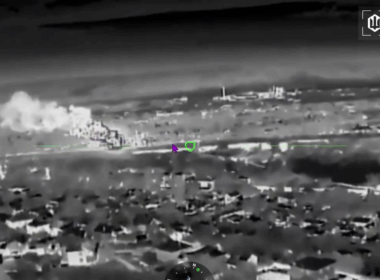 Electrical substation on fire following a Ukrainian drone strike in Bakhchisarai, occupied Crimea, Ukraine, on 5 July 2026. Screenshot from video: Robert 