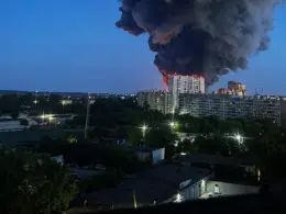 drones hit volgograd kept flying 1100 km tatarstan · post large fire black smoke over russia after ukrainian drone strike wildberries logistics center 31 2026 exilenova+ ukraine news reports