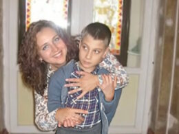 The image shows Anna and her son Anton stolen from the Oleshky boarding facility. Source: Emil Foundation