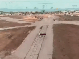 Strike on a Su-24M in occupied Crimea. Video frame