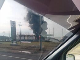 pipeline hub burns 1300 km war—it feeds fuel across several russian regions once · post fire oil facility novospasskoye russia's ulyanovsk oblast after ukrainian drone strike 23 2026 пожежа на
