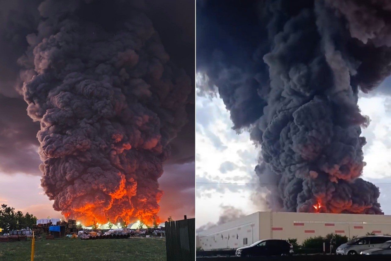 russia's answer amazon has new problem delivery times—two more warehouses ablaze · post fires wildberries logistics centers krasnodar nevinnomyssk russia 22 2026 пожежі на логістичних центрах у краснодарі та невинномиську