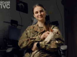 A Ukrainian female soldier with a call sign 