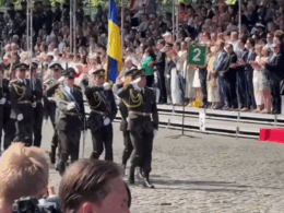 For the first time, Ukrainian soldiers marched among the foreign troops in Brussels on 21 July 2026. Source: Freedom