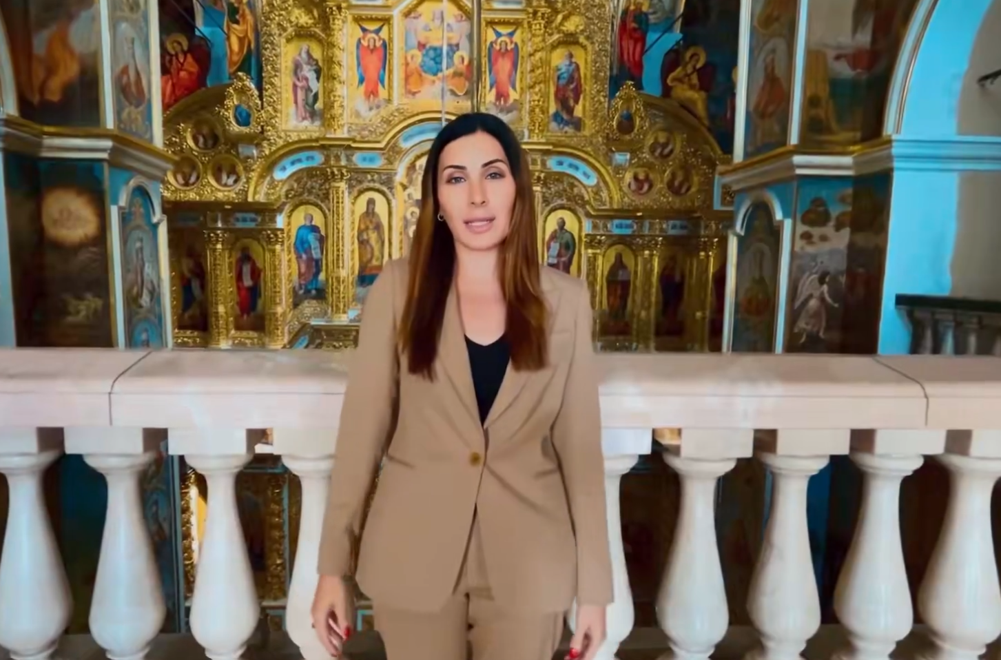 Laura Loomer, a far-right blogger and ally of US President Donald Trump at Kyiv's Lavra. Source: Laura Loomer X