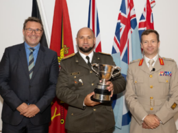 Ukrainian Lieutenant Colonel Serhii Mahlovanyi wins the top prize of the Advanced Command and Staff Course in the UK. Source: The UK Defense Ministry