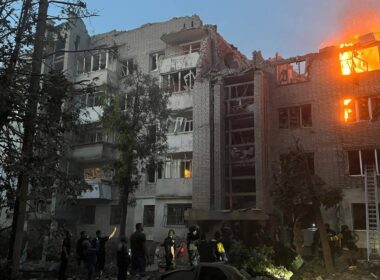 two children pulled rubble alive three did survive—one village near kryvyi rih after russian missile attack · post residential building burns strike lviv 30 2026 у львові після обстрілу горить