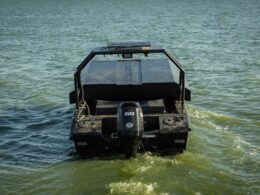 The uncrewed surface vessel developed by engineers from the National Guard's Omega Special Purpose Center diving detachment in partnership with a Ukrainian IT company