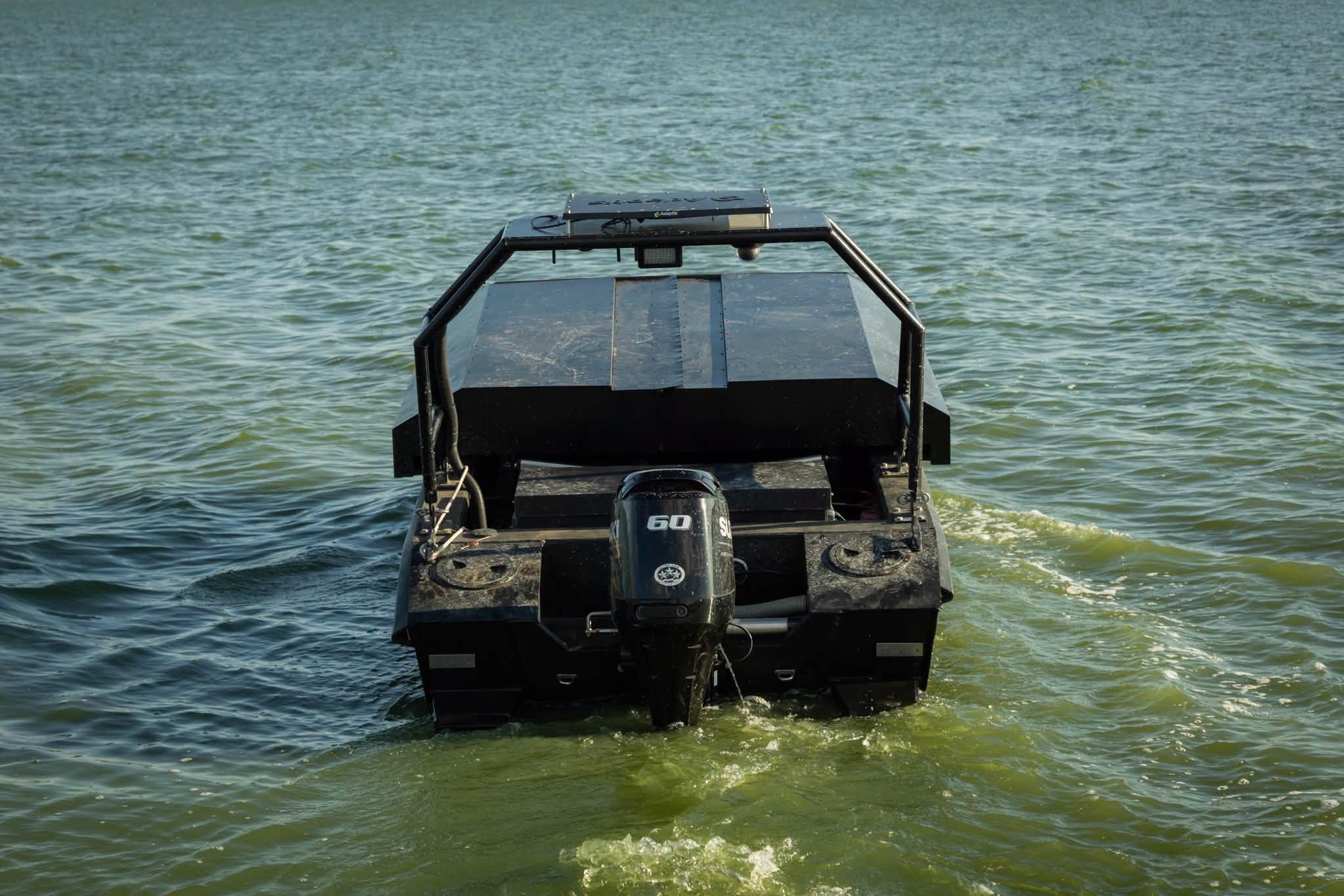The uncrewed surface vessel developed by engineers from the National Guard's Omega Special Purpose Center diving detachment in partnership with a Ukrainian IT company