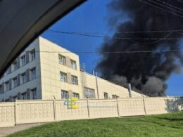 one plant makes seats save russian pilots—ukraine's flamingo missile torched 1200 km home · post column black smoke rises over kirov after ukrainian struck avitek russia 24 2026 лшкщм vyatka