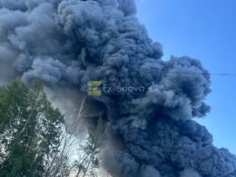 russian refinery makes jet fuel moscow's warplanes—and ukraine keeps setting fire · post black smoke rises over burning wildberries logistics complex leningrad oblast after ukrainian drone strike 4 2026 5445360929345313906