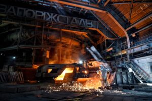 Inside the Zaporizhstal steel plant. Photo: Zaporizhstal on Facebook