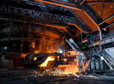 Inside the Zaporizhstal steel plant. Photo: Zaporizhstal on Facebook