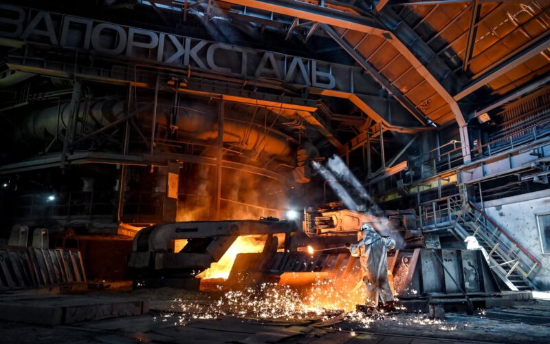Inside the Zaporizhstal steel plant. Photo: Zaporizhstal on Facebook