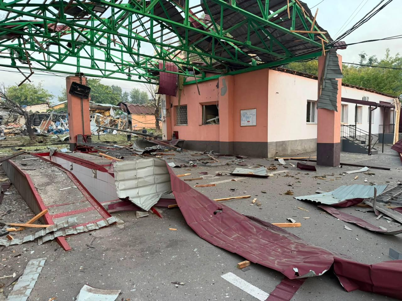 Russian forces hit the territory of Kyivmedspetstrans twice on 1 August 2026. Source: The Kyiv City State Administration