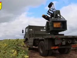The STASH air defense system mounted on a truck chassis. Ukraine, August 2026