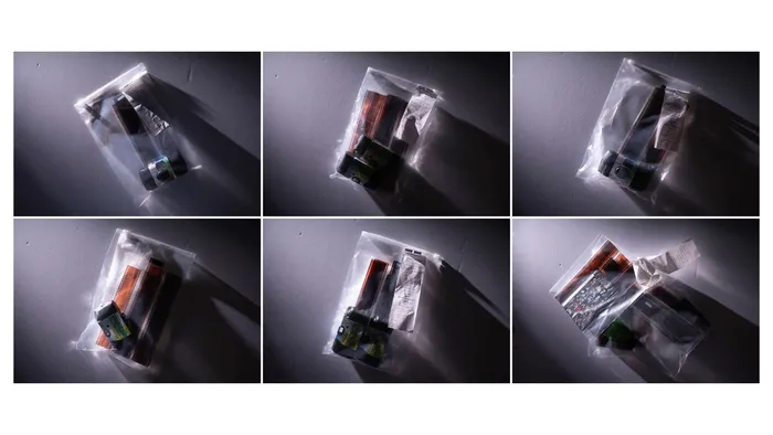 The bags contain film cameras along with the exposed film. Photo: Serhii Melnychenko.