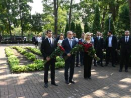 Foreign Minister of Azerbaijan Bayramov Jeyhun visited Irpin on 6 August 2026. Source: @AzerbaijanMFA