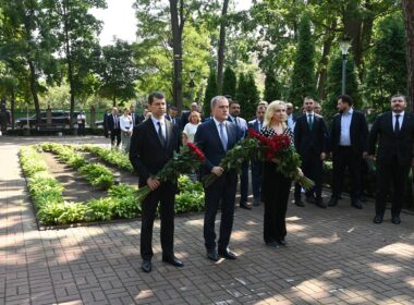 Foreign Minister of Azerbaijan Bayramov Jeyhun visited Irpin on 6 August 2026. Source: @AzerbaijanMFA