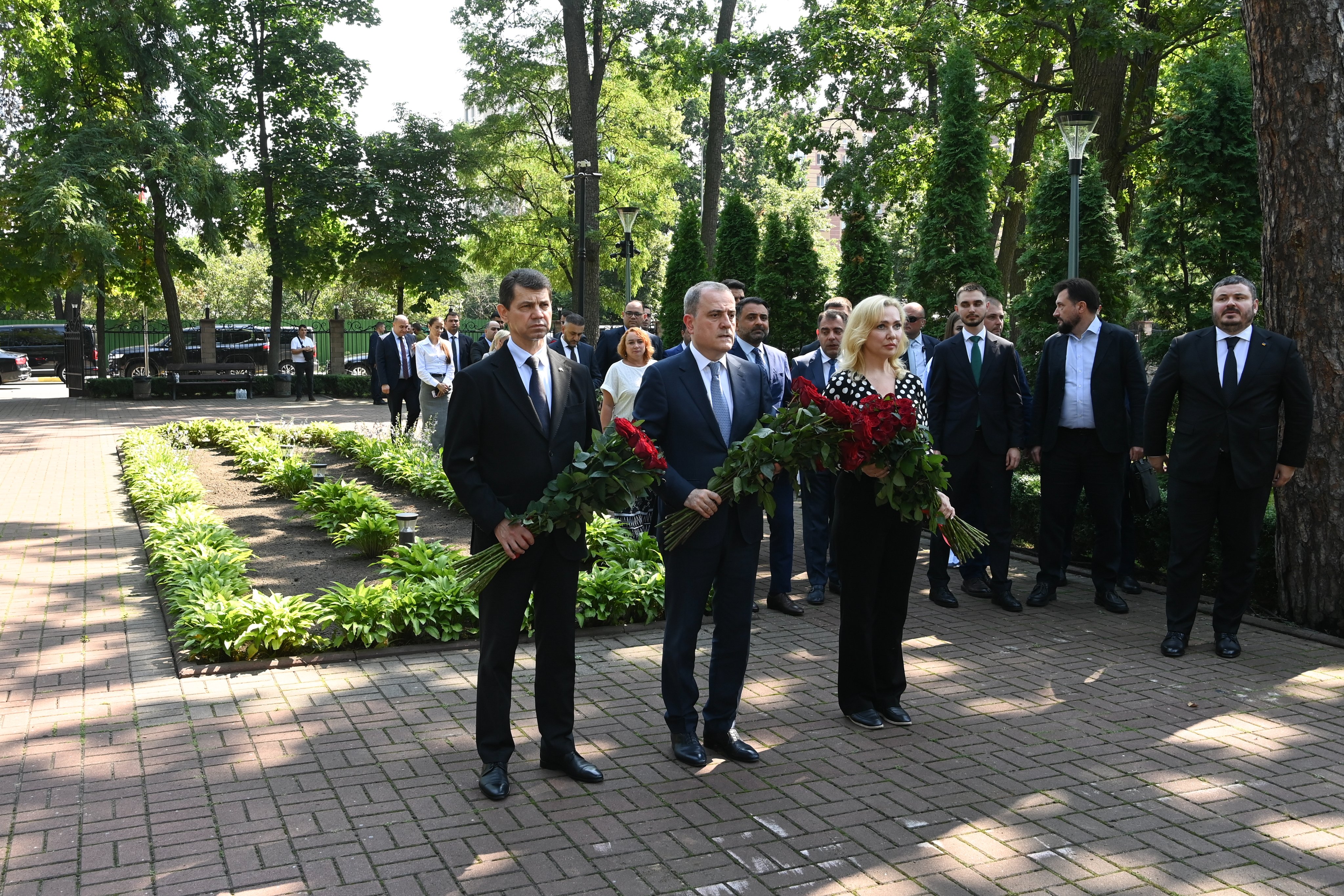 Foreign Minister of Azerbaijan Bayramov Jeyhun visited Irpin on 6 August 2026. Source: @AzerbaijanMFA