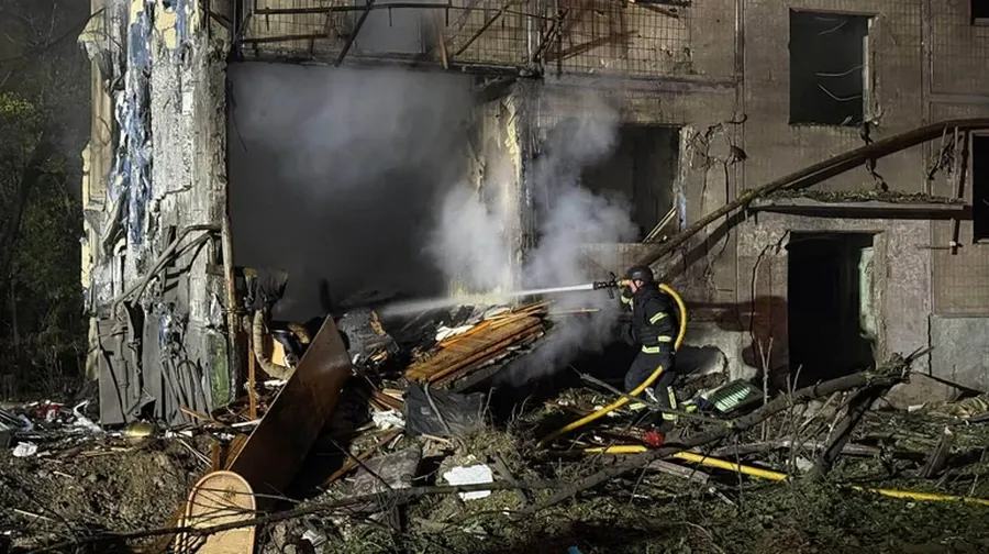 The aftermath of Russia's overnight strike on Kyiv on 1 August. Photo: Ivan Vyhivskyi/Facebook