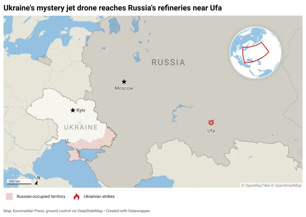 Ukraine's drones hit Bashneft refineris in Ufa
