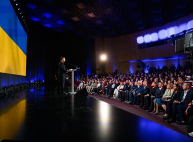 Ukrainian President Volodymyr Zelenskyy at United24 MODE Summit 2026 on 22 August 2026, in Kyiv. Source: Ukraine's Presidential Office