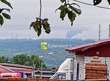 russia's number two online retailer reports drone attacks logistics hubs regions · post smoke rising beyond residential area blagoveshchensk bashkortostan russia 27 2026 exilenova ukraine news ukrainian