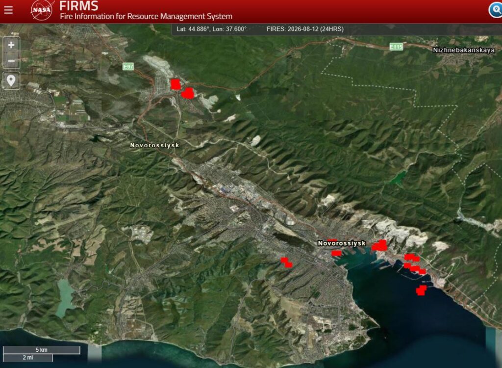 Russia pulled its fleet back to Novorossiysk to keep it safe. Ukraine hit it there with 15 kinds of weapons at once