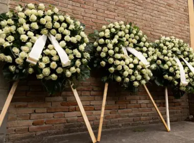 someone placed funeral wreaths near defense companies lithuania czechia · post getty images getty_images_funeral ukraine news ukrainian reports