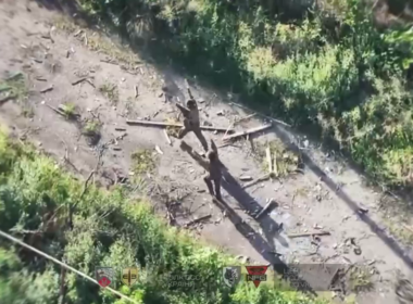 Russian soldiers surrendering in Andriivka-Klevtsove, Donetsk Oblast, Ukraine, as Ukrainian forces retook the settlement, August 2026. Screenshot from video: Ukrainian Special Operations Forces