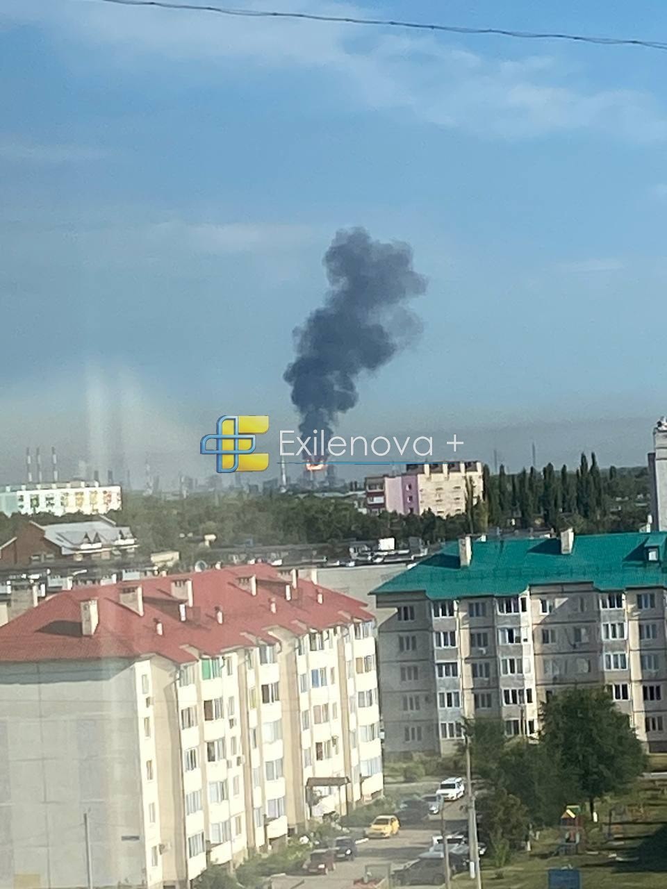 Fire at the Gazprom Neftekhim Salavat refinery after a Ukrainian drone strike