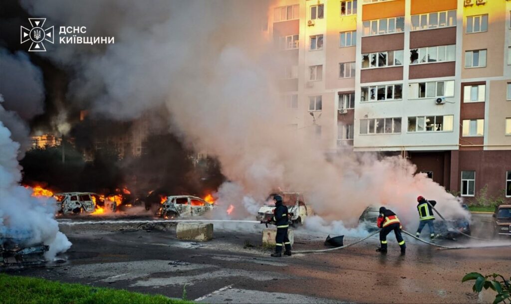 Aftermath of a Russian strike on Kyiv Oblast, 28 August 2026. Photo: Ukraine's State Emergency Service