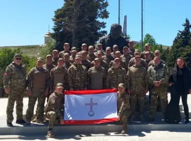russia calls volunteers they're ukrainian prisoners war forced new combat brigade · post members maksim krivonos detachment which komsomolskaya pravda claimed 2024 numbered hundreds propagandist caption state отряд максима кривоноса