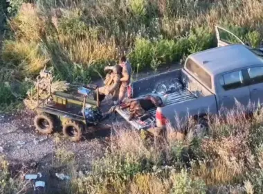 Vladyslav Polskyi carries out two wounded soldiers, August 2026. Screenshot from video: Joint Forces Group