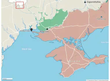 Location of Kinburn Spit. Map: Euromaidan Press