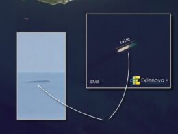 Sunken vessel near Novorossiysk. August 2026. Source: Exilenova+